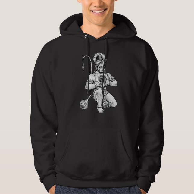Hanuman Hindu Deity Hoodie (Front)