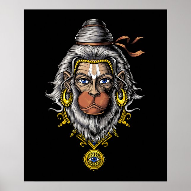 Hanuman Hinduism God Poster (Front)