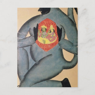 Hanuman revealing Rama and Sita Postcard