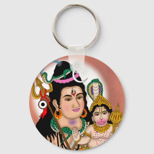 Hanuman & Shiva Keychain