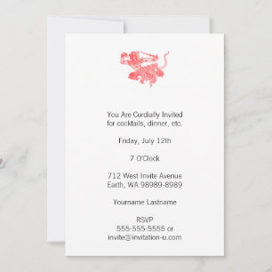 Hanuman Vintage Book Illustration Invitation