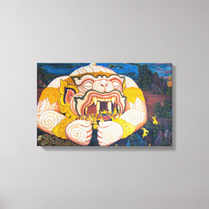 Hanuman Wrapped Canvas