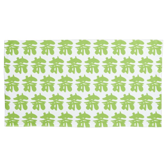 Hanzi / Kanji Language Character Chinese Tea Pillowcase (Front-Left)