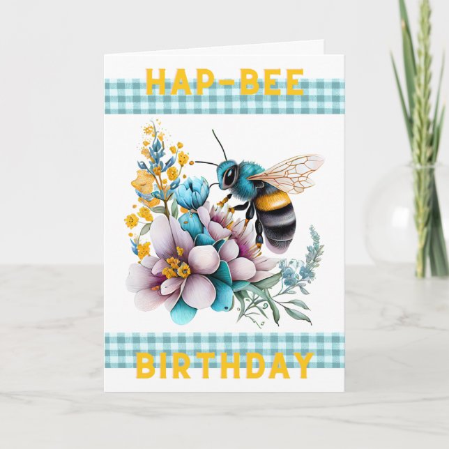 Hap-Bee Birthday Card (Front)
