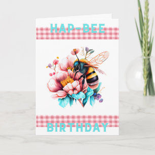 Hap-Bee Birthday Card