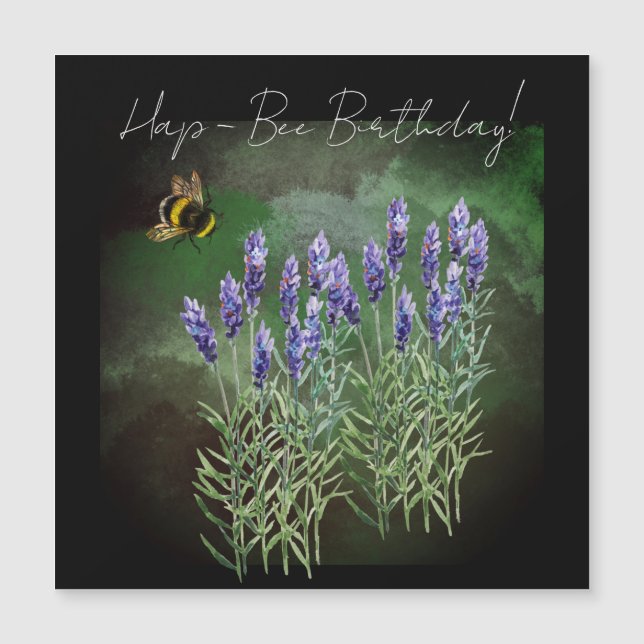 Hap - Bee Birthday Magnetic Invitation (Front)