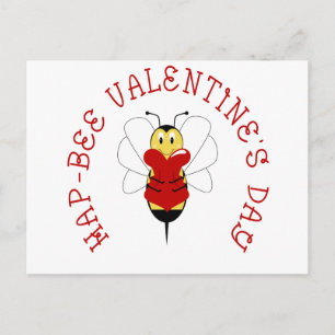 Hap-bee Valentine's Day Postcard