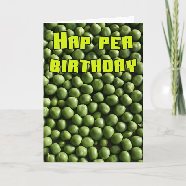 Hap Pea Birthday Card (Front)