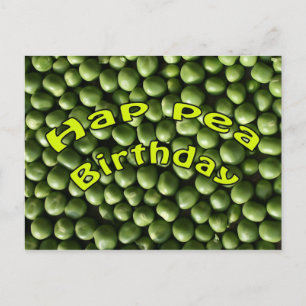 Hap Pea Birthday Postcard