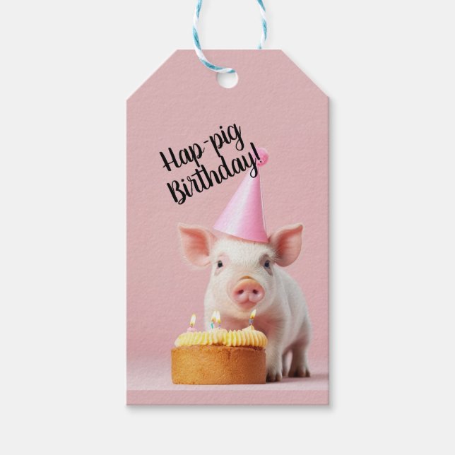 Hap-pig Birthday! Gift Tags (Front)