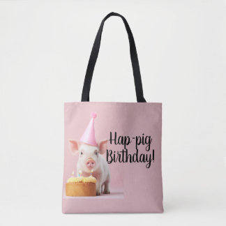Hap-pig Birthday! Tote Bag
