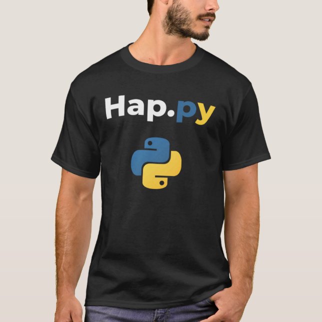 Hap py Python Developer T-Shirt (Front)
