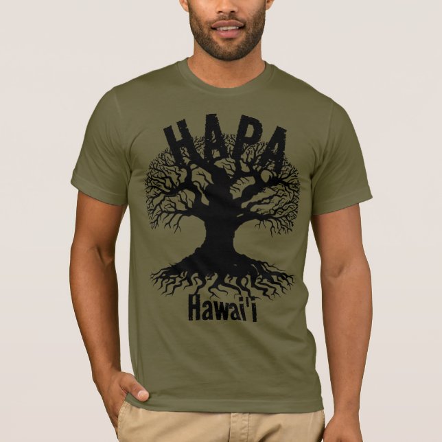 HAPA HAWAII ROOTS Blk T-Shirt (Front)