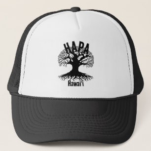 HAPA HAWAII ROOTS Blk Trucker Hat
