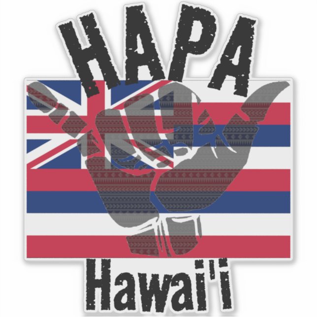 HAPA HAWAII TRIBAL HI Flag SHAKA (Front)