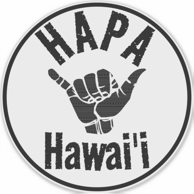 HAPA HAWAII TRIBAL SHAKA (Front)
