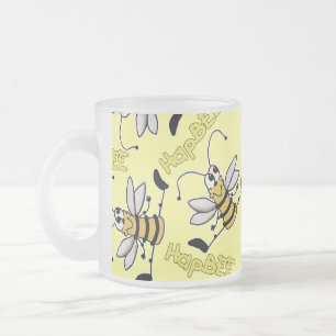 HapBEE Bee Collage Birthday Frosted Glass Coffee Mug