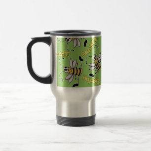 HapBEE Bee Collage Birthday Travel Mug