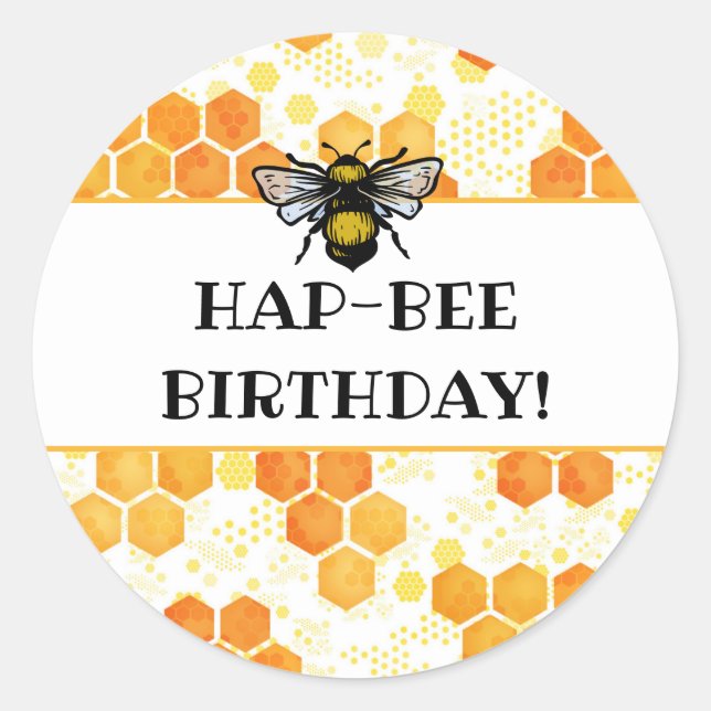 HapBEE Birthday Sticker (Front)