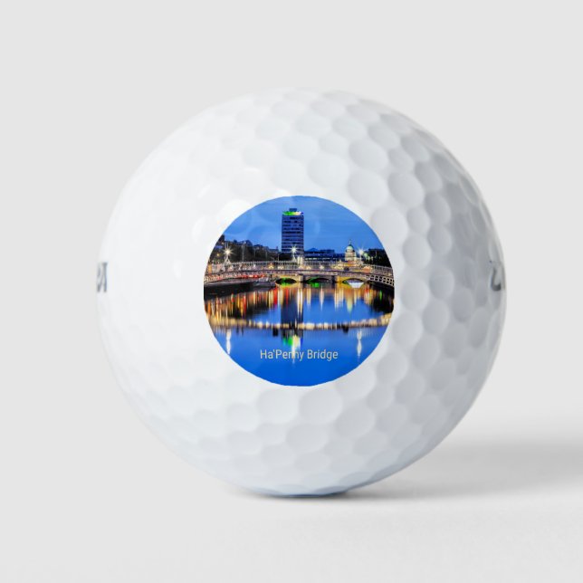 Ha'Penny Bridge, Dublin, Ireland Golf Balls (Front)