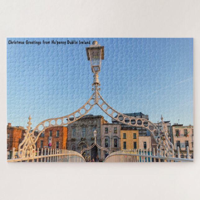 Ha'penny Bridge Dublin Ireland Jigsaw Puzzle (Horizontal)