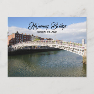 Ha'penny Bridge Dublin Ireland Postcard