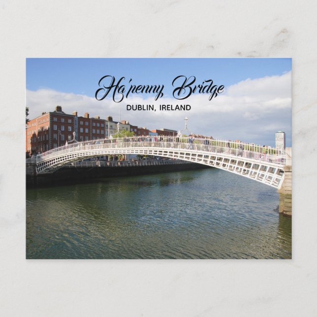 Ha'penny Bridge Dublin Ireland Postcard (Front)