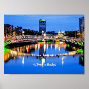 Ha'Penny Bridge, Dublin, Ireland Poster