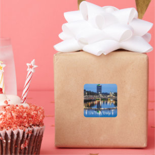 Ha'Penny Bridge, Dublin, Ireland Square Sticker