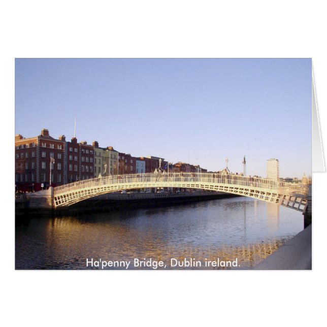 Ha'penny Bridge on River Liffey Dublin Ireland (Front Horizontal)