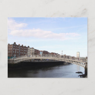 ha'penny bridge postcard