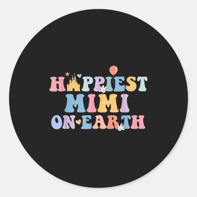 Hapest Mimi On Earth Hapest Grandma Matching Famil Classic Round Sticker (Front)