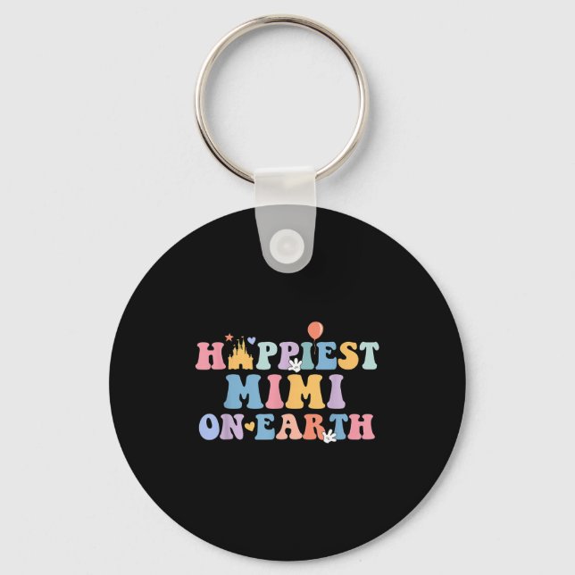 Hapest Mimi On Earth Hapest Grandma Matching Famil Key Ring (Front)
