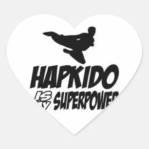 hapkido is my superpower heart sticker