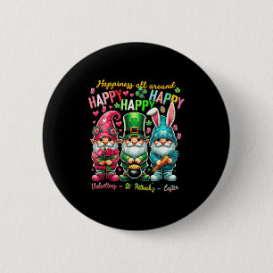 Hapness Allaround Gnome Happy Valentine St Patrick 6 Cm Round Badge