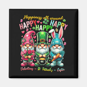 Hapness Allaround Gnome Happy Valentine St Patrick Magnet