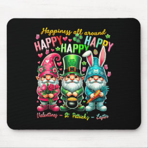 Hapness Allaround Gnome Happy Valentine St Patrick Mouse Mat