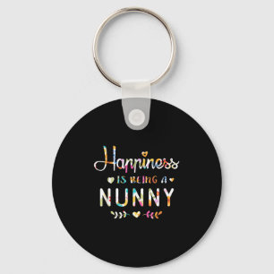 Hapness Is Being A Nunny Cute Grandma Christmas Gi Key Ring