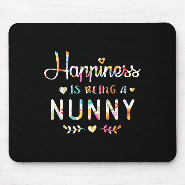 Hapness Is Being A Nunny Cute Grandma Christmas Gi Mouse Mat (Front)