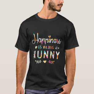 Hapness Is Being A Nunny Cute Grandma Christmas Gi T-Shirt