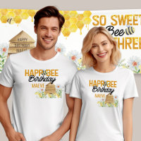 Happ-Bee Birthday Bee Pun Bumblebee and Beehive