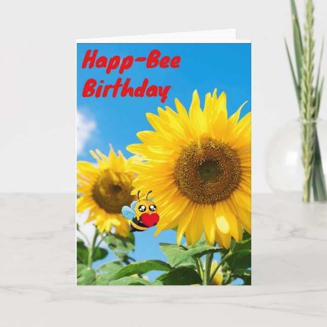 Happ-Bee Birthday Card (Front)