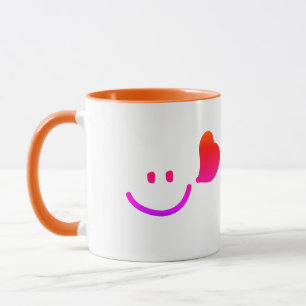 HappeSmiley Face with Heart – Minimalist Happy Vib Mug