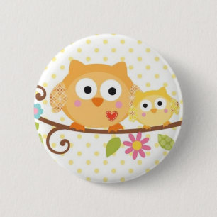HAPPI TREE OWL BUTTON