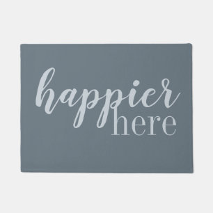 Happier Here   Door Mat