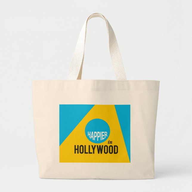 Happier In Hollywood canvas tote (Front)