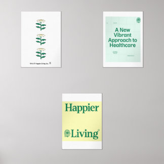 Happier Living Logo Poster Set