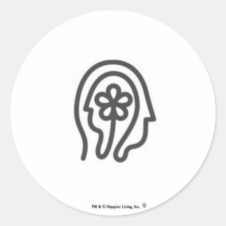 Happier Living Logo Sticker Round