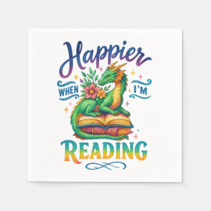 Happier When I'm Reading  Napkin
