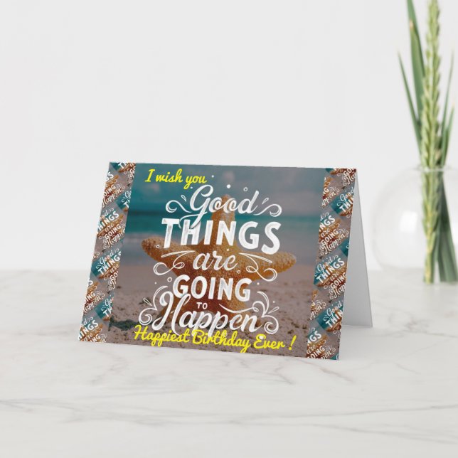 Happiest Birthday Motivation Card (Front)